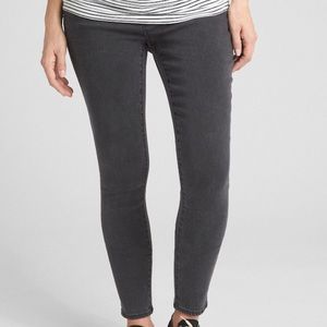 GAP Maternity demi panel skinny black jeans EUC